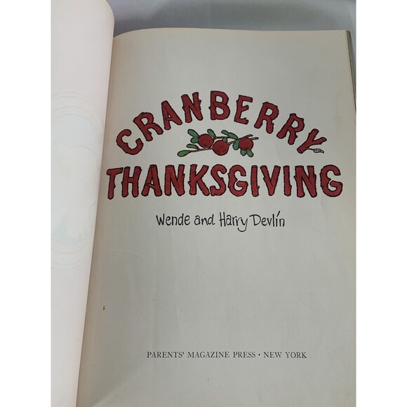 Cranberry Thanksgiving ︱ Wende and Harry Devlin︱1971 Hardback First Edition - Picture 3 of 7